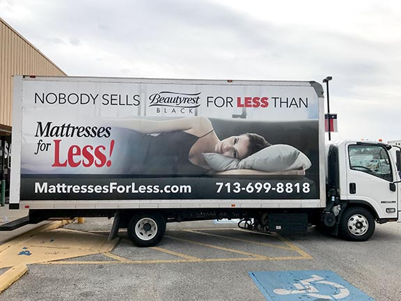 matresses for less truck