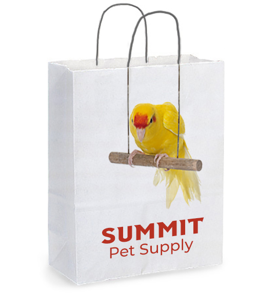 shopping bag with parakeet imprinted