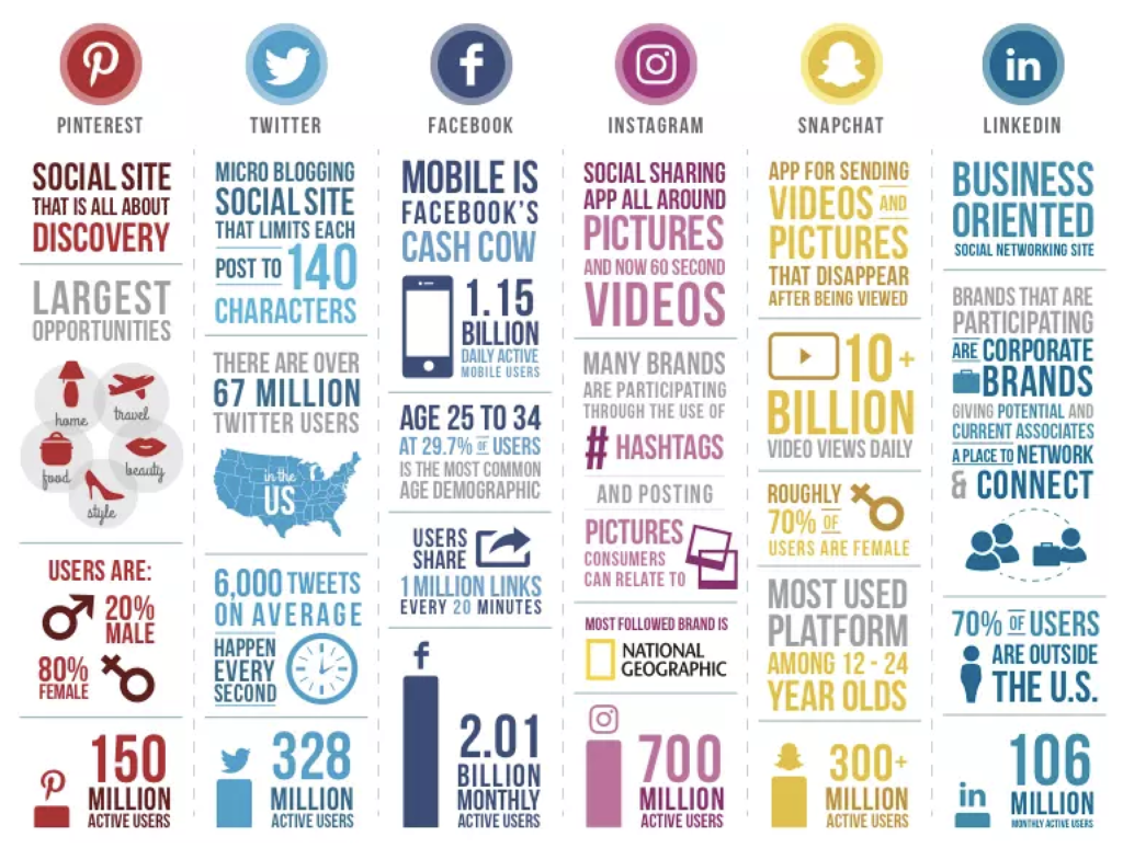 infographic regarding social media