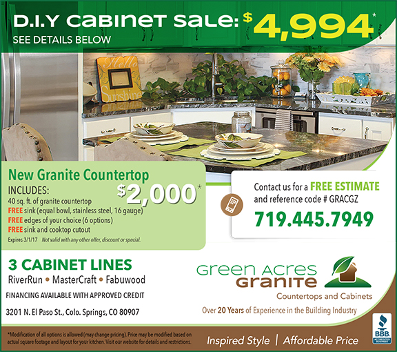 granite countertop print advertisement