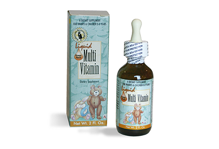 label and box design for childrens liquid multi-vitamin