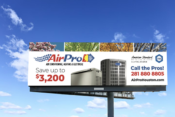 outdoor billboard for AirPro HVAC