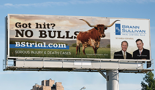 outdoor billboard for Brann sullivan attorneys at law
