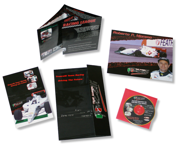 marketing materials for Indy racing team