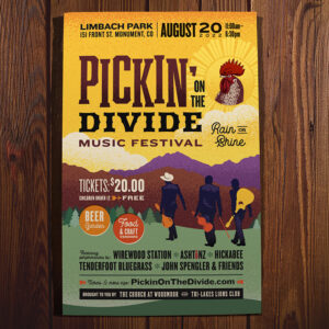 Poster for Pickin' on the Divide Music Festival 2022