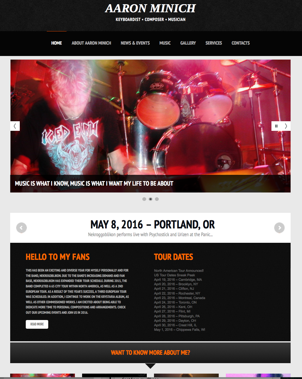 home page