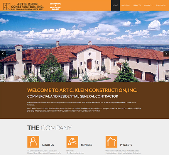 web site home page layout