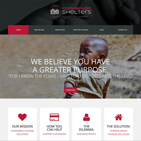 web site home page layout