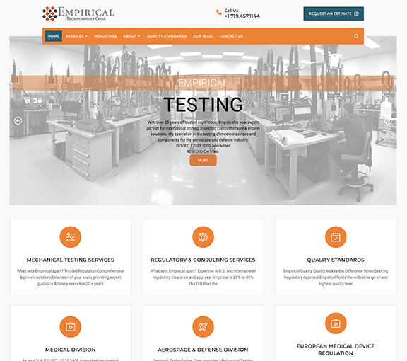 web site home page layout