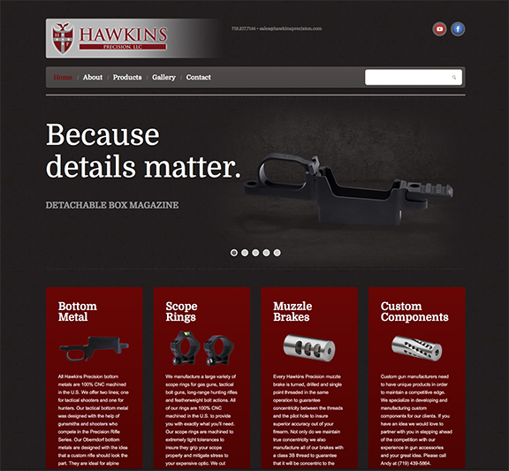 web site home page layout