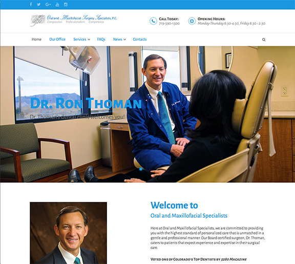 web site home page layout