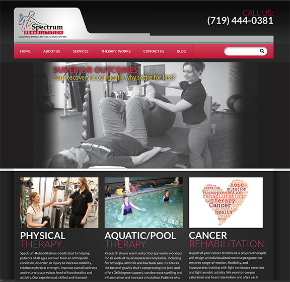 web site home page layout