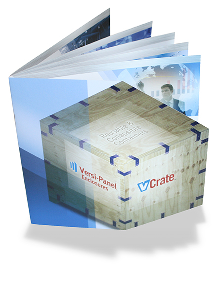 marketing booklet brochure with special die cut cover