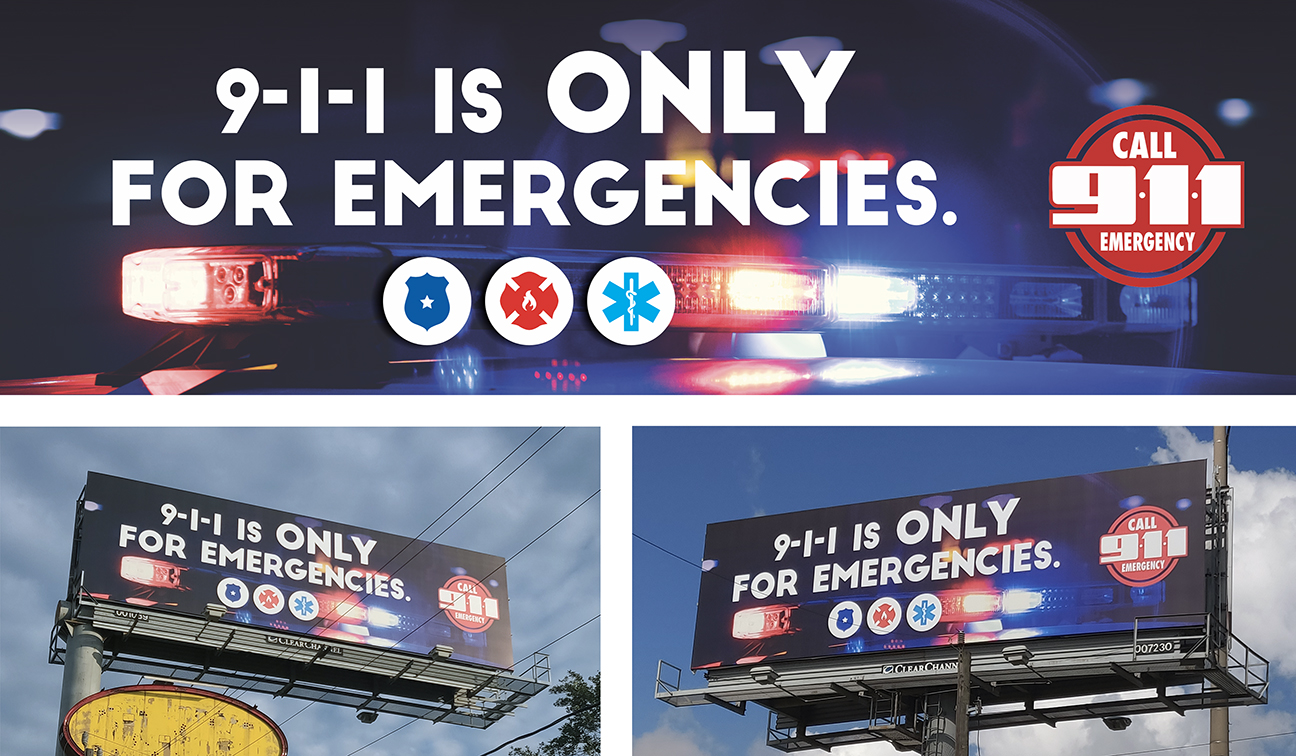 Greater Harris county 911 safety outdoor billboard