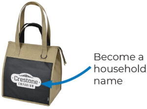 imprinted promotional shopping bag