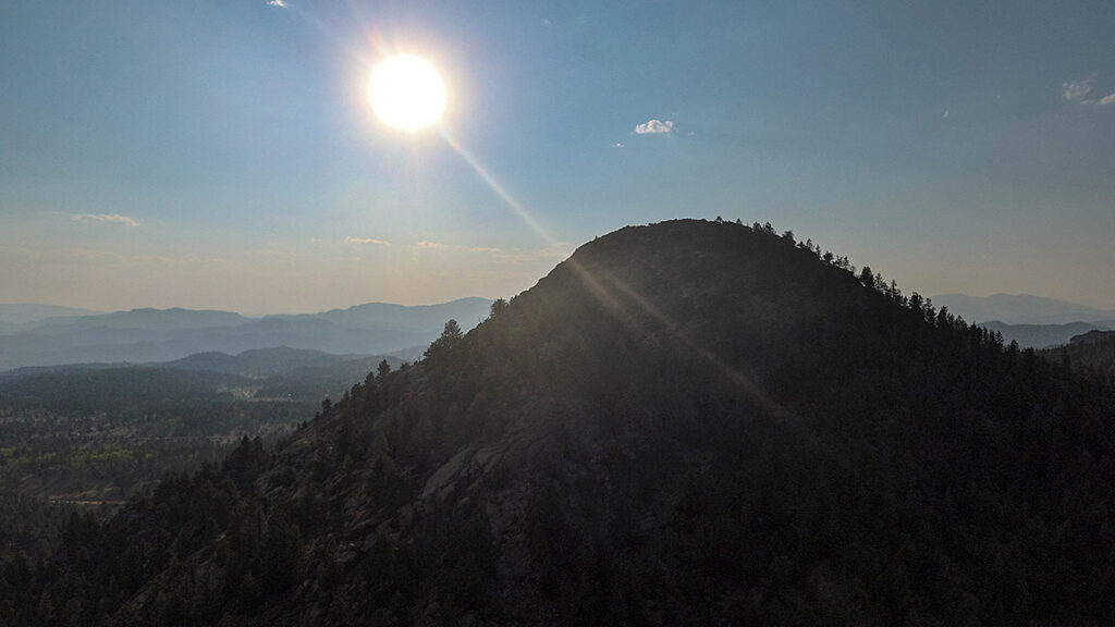 sunset view over Crystal Peak