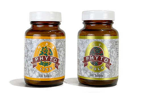 bottle label design for Phyto Lite and Phyto Gold nutritional supplement