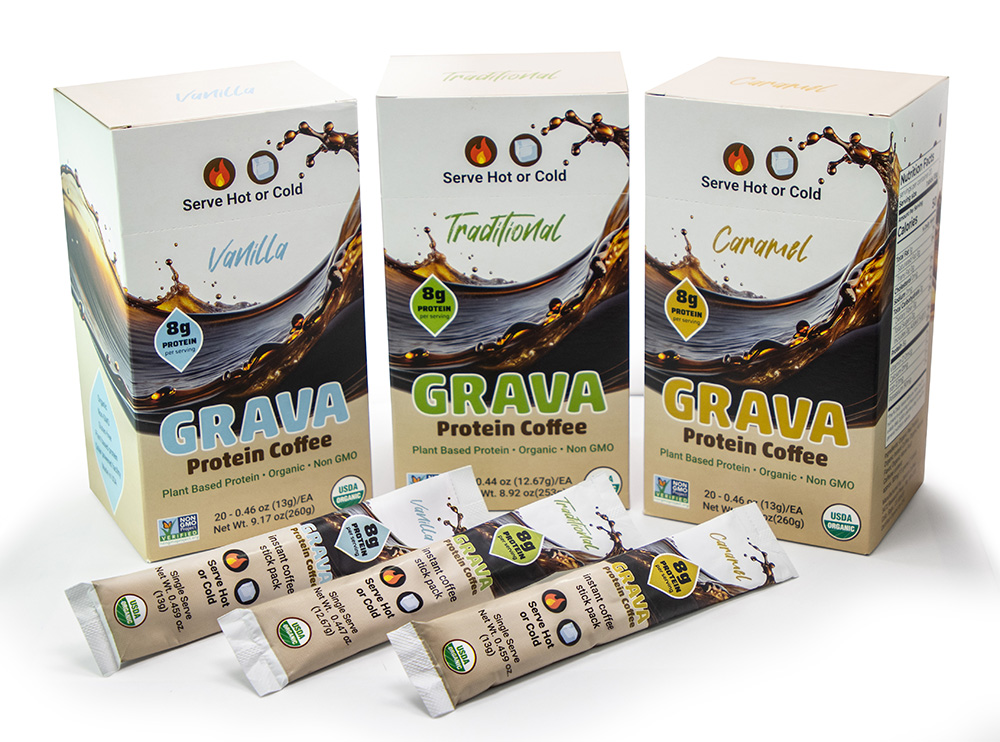 Grava coffee boxes with sticks packaging design